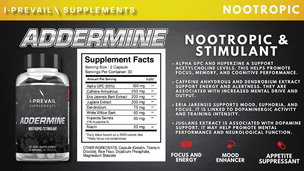 Addermine: Nootropic & Stimulant